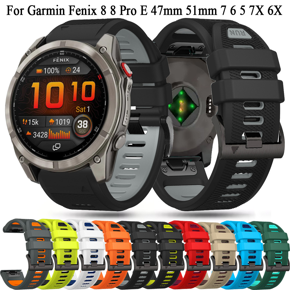 Silicone Watch Band 22Mm - 퀵핏 22mm 26mm 실리콘 스트랩 가민
