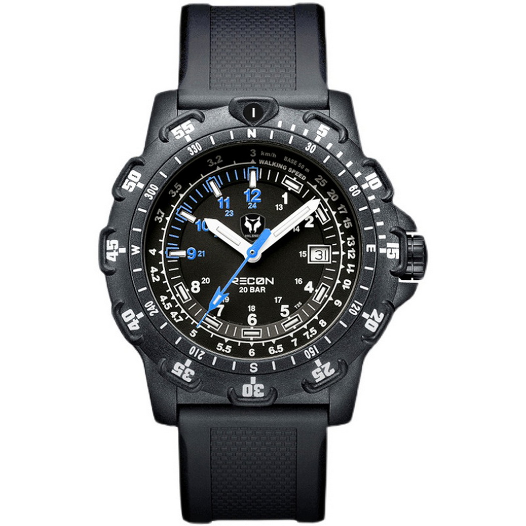 Rubber Strap Diver - Hnlgnox Mens 파일럿 시계 스포츠 시계