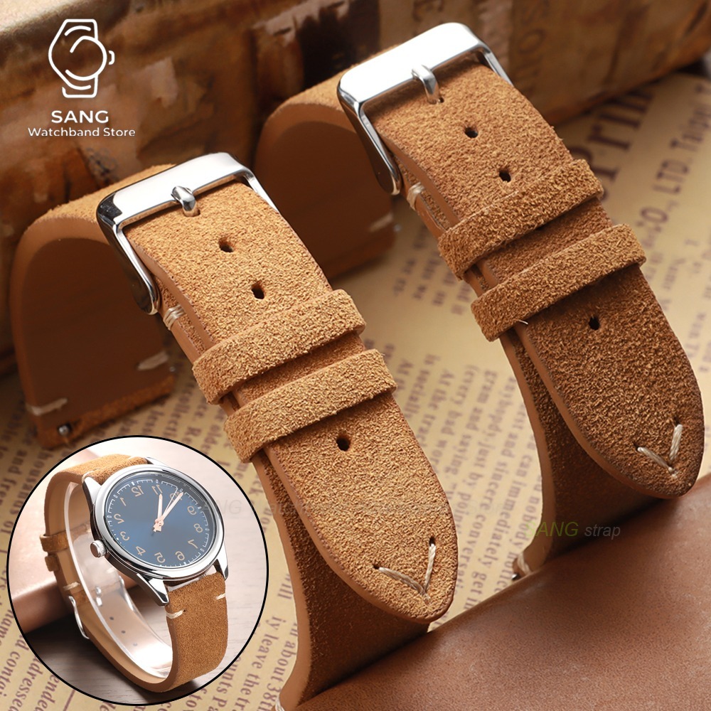 Suede Strap Watch - 14/16/18/19/20/21/22mm 퀵 릴리즈 스웨이드 스트랩 송아지