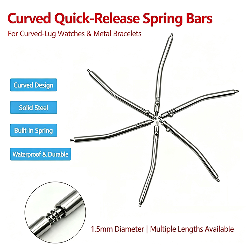 Curved Spring Bar - 직경 1.5mm, 곡선형, 빠른 분리형 스프링
