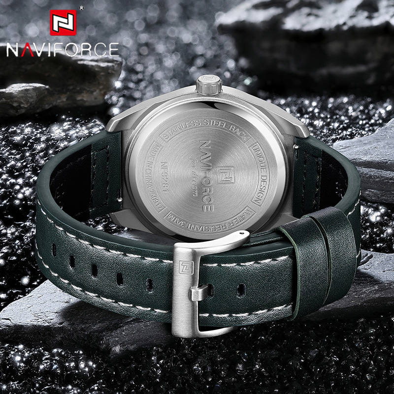 NAVIFORCE 남성용 쿼츠 시계 3ATM 방수 고품 - Leather Watch Band Men 리뷰 및 가격