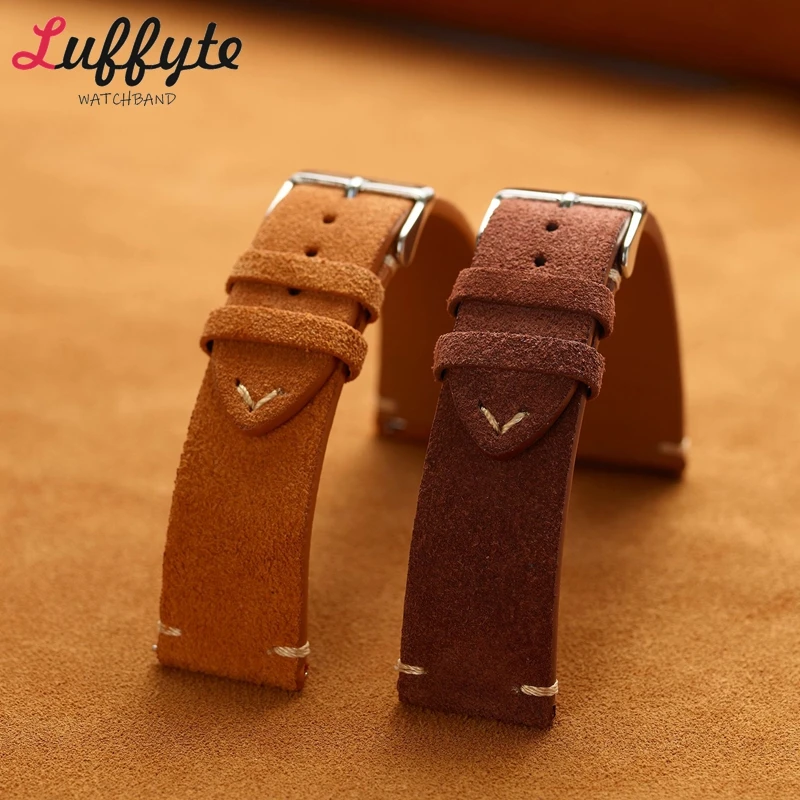 빈티지 스웨이드 정품 가죽 시계 스트랩 18mm 20m - Suede Strap Watch 리뷰 및 가격