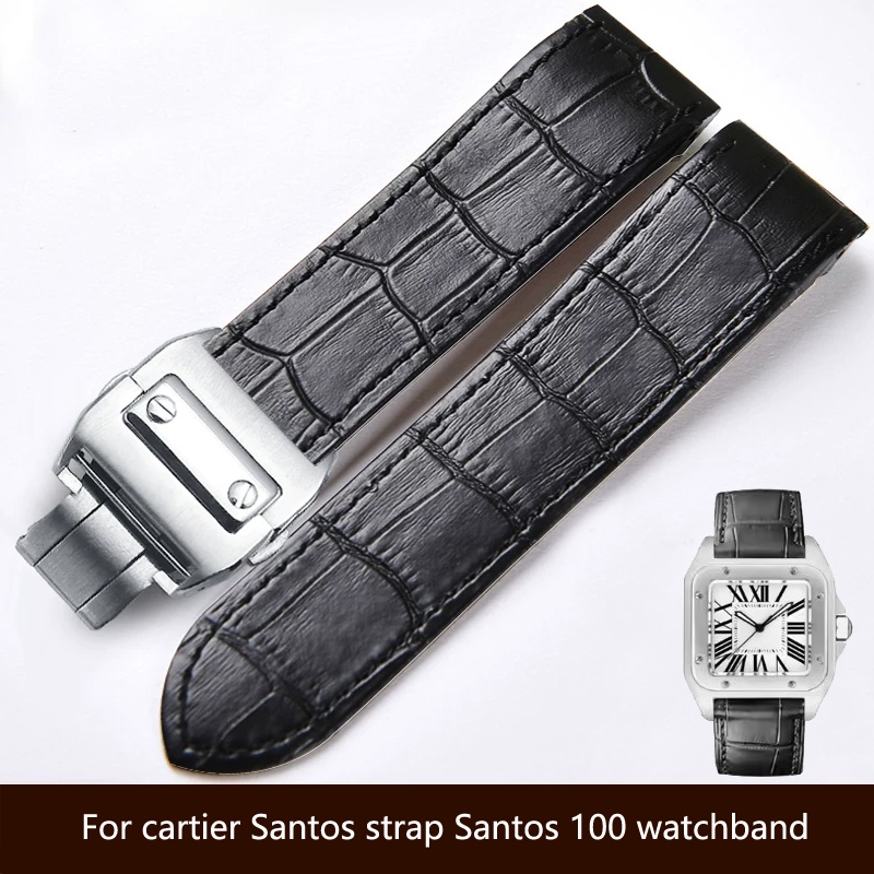 고품질 천연 가죽 시계줄, 20mm 및 23mm, 까르 - Cartier Watch Santos 리뷰 및 가격