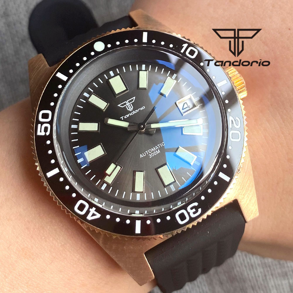 Tandorio 남성용 자동 시계 AR 사파이어 크리스 - Rubber Strap Diver 리뷰 및 가격