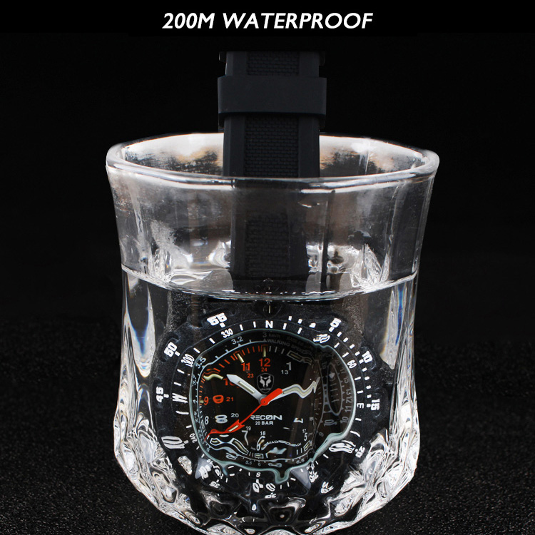 Hnlgnox Mens 파일럿 시계 스포츠 시계 군사  - Rubber Strap Diver 리뷰 및 가격
