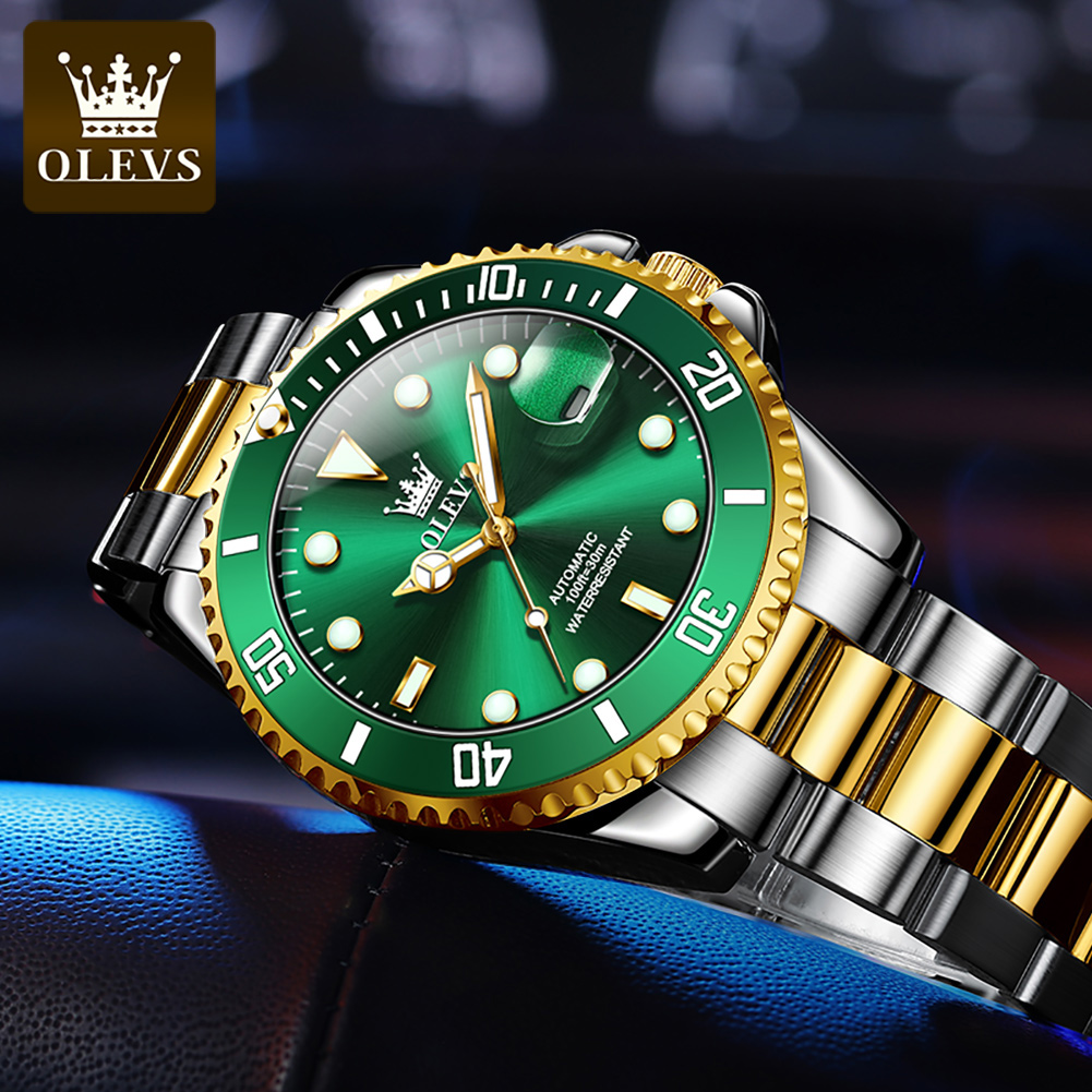 OLEVS 6650 남성용 기계식 시계 럭셔리 탑 브랜 - Rolex Watch Submariner 리뷰 및 가격