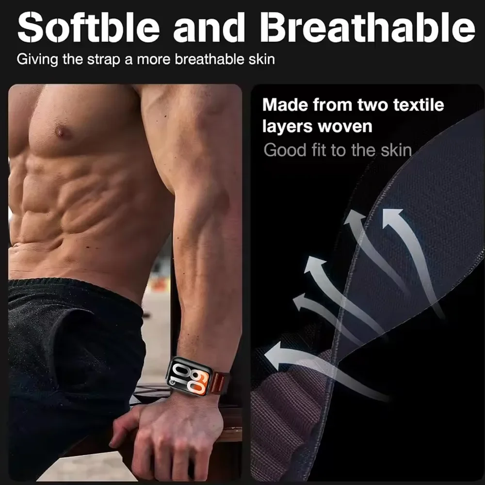 레드미 워치 6 액티브 6 라이트 6 5 4용 나일론  - Parachute Strap Elastic 리뷰 및 가격