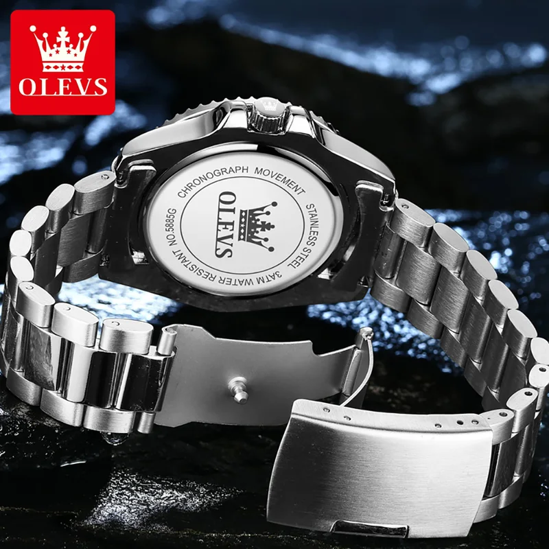 OLEVS 남성용 오리지널 쿼츠 시계 Stainles  - Rolex Watch Submariner 리뷰 및 가격