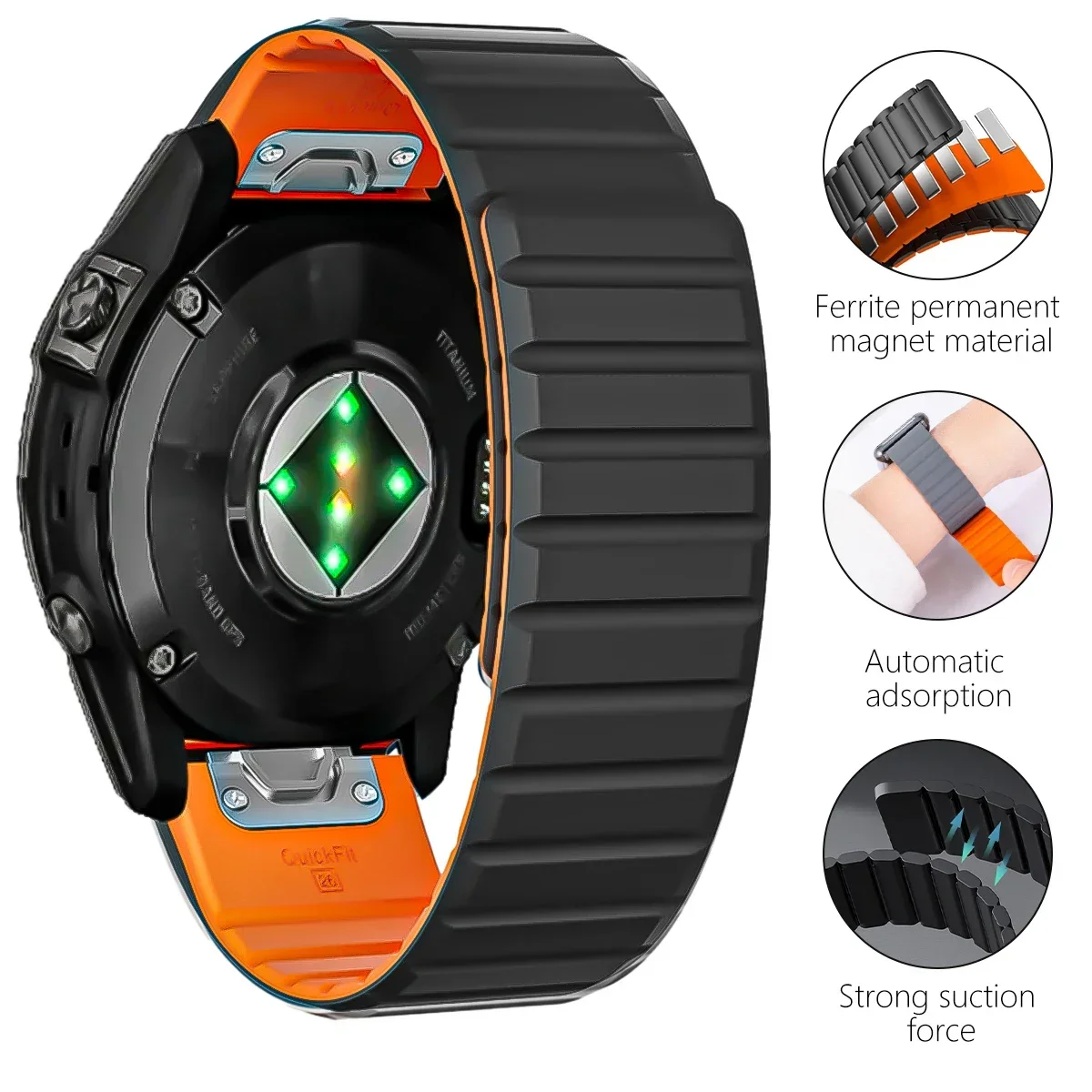 Garmin Fenix 실리콘 시계 밴드, Garmin - Silicone Watch Band 22Mm 리뷰 및 가격