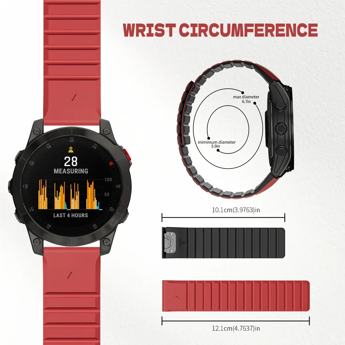 Garmin Fenix 실리콘 시계 밴드, Garmin - Silicone Watch Band 22Mm 리뷰 및 가격