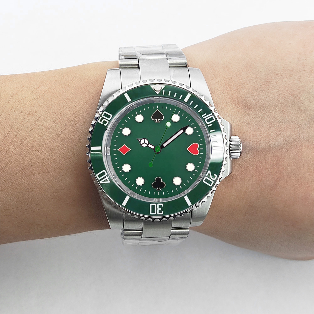 고급스러운 40mm 남성용 자동 기계식 시계, NH35 - Stainless Bracelet Diver 리뷰 및 가격