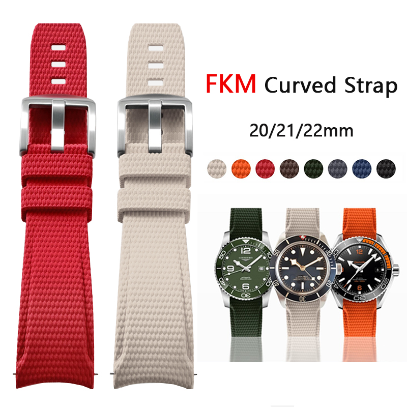 곡선형 FKM 스트랩 범용 퀵 릴리스 플루오로 고무 스 - Rubber Strap Diver 리뷰 및 가격