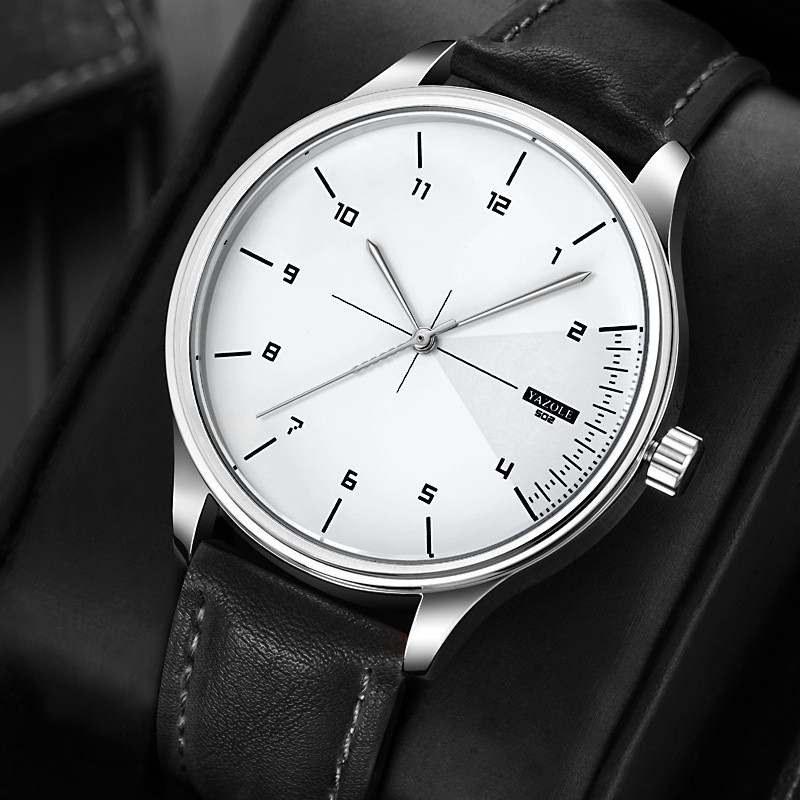 YAZOLE 남성용 시계 비즈니스 캐주얼 가죽 스트랩  - Leather Watch Band Men 리뷰 및 가격