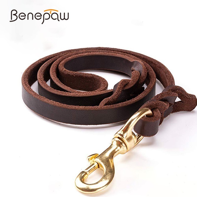 Benepaw-고급 소가죽 개 목줄, 수제 내구성 애완 - Leather Strap Quick Release 리뷰 및 가격